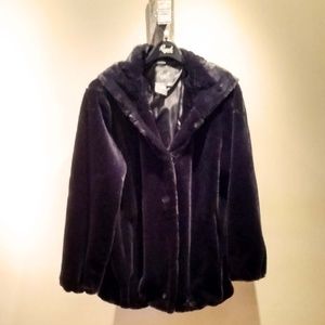 Black Regal Faux Fur Jacket